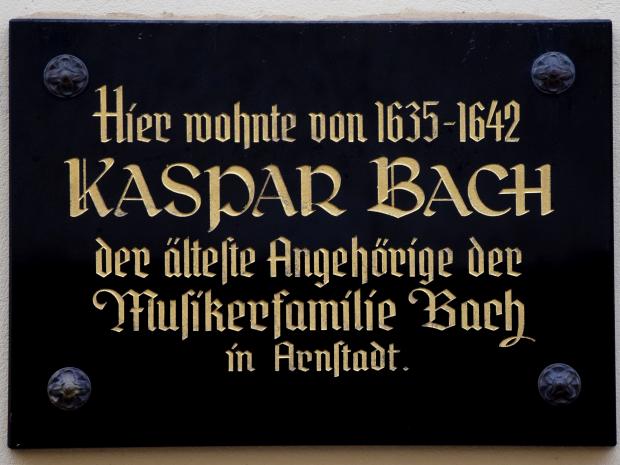 Gedenktafel für den Stadtmusiker und Türmer Caspar Bach