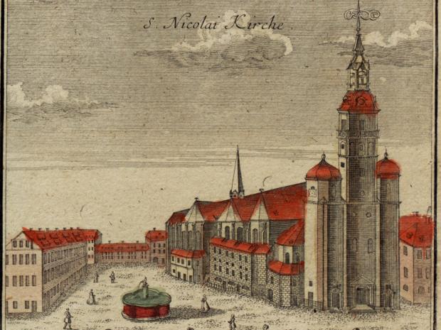 Nikolaikirche und Nikolaikirchhof 1749
